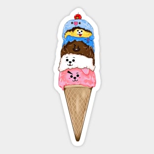 Icecream BT21 Sticker